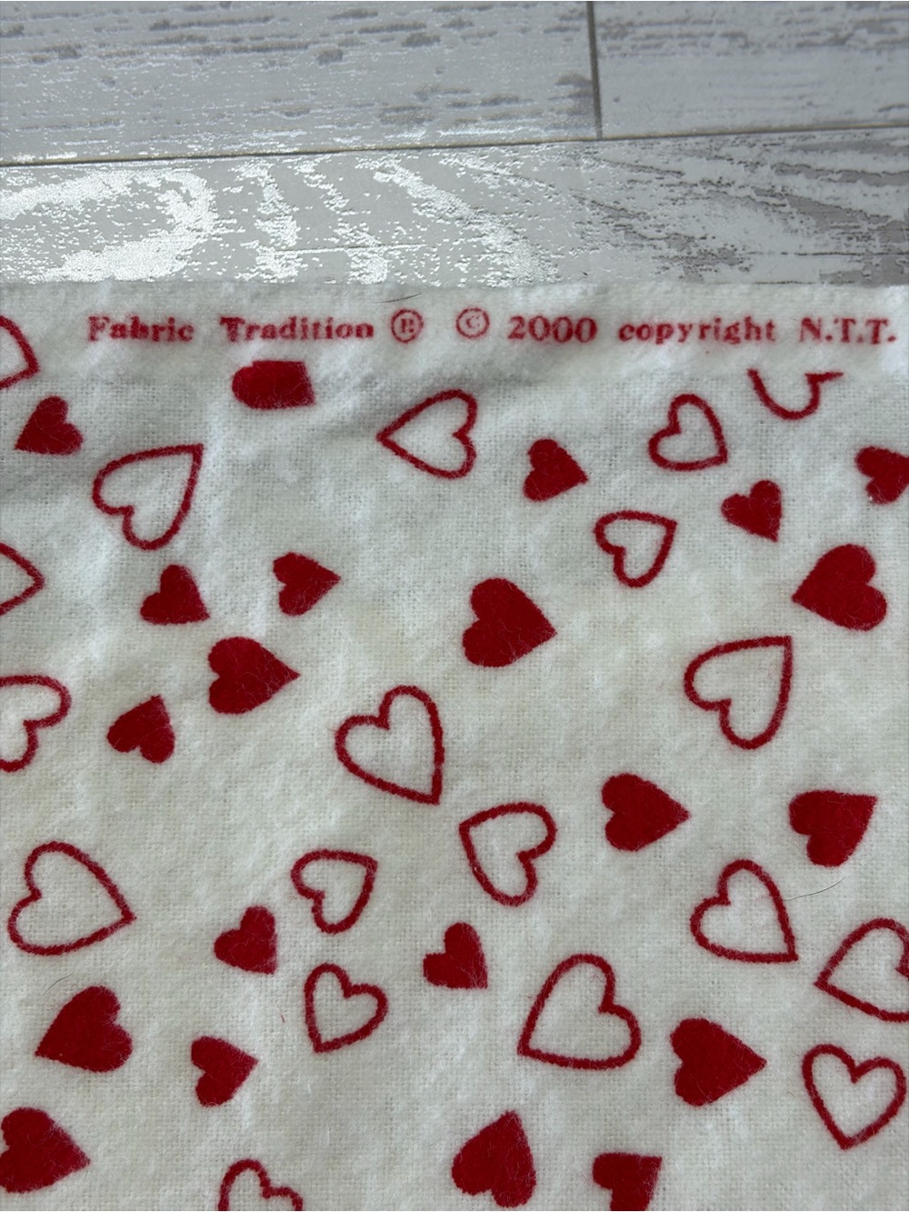 Y2K 2000 Red Heart Flannel Handmade Blanket 44x44